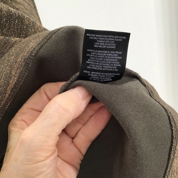 Anthropologie HD In Paris Glistened Metallic Hi-Low Skirt Career Gold NWT Size S - Picture 3 of 9